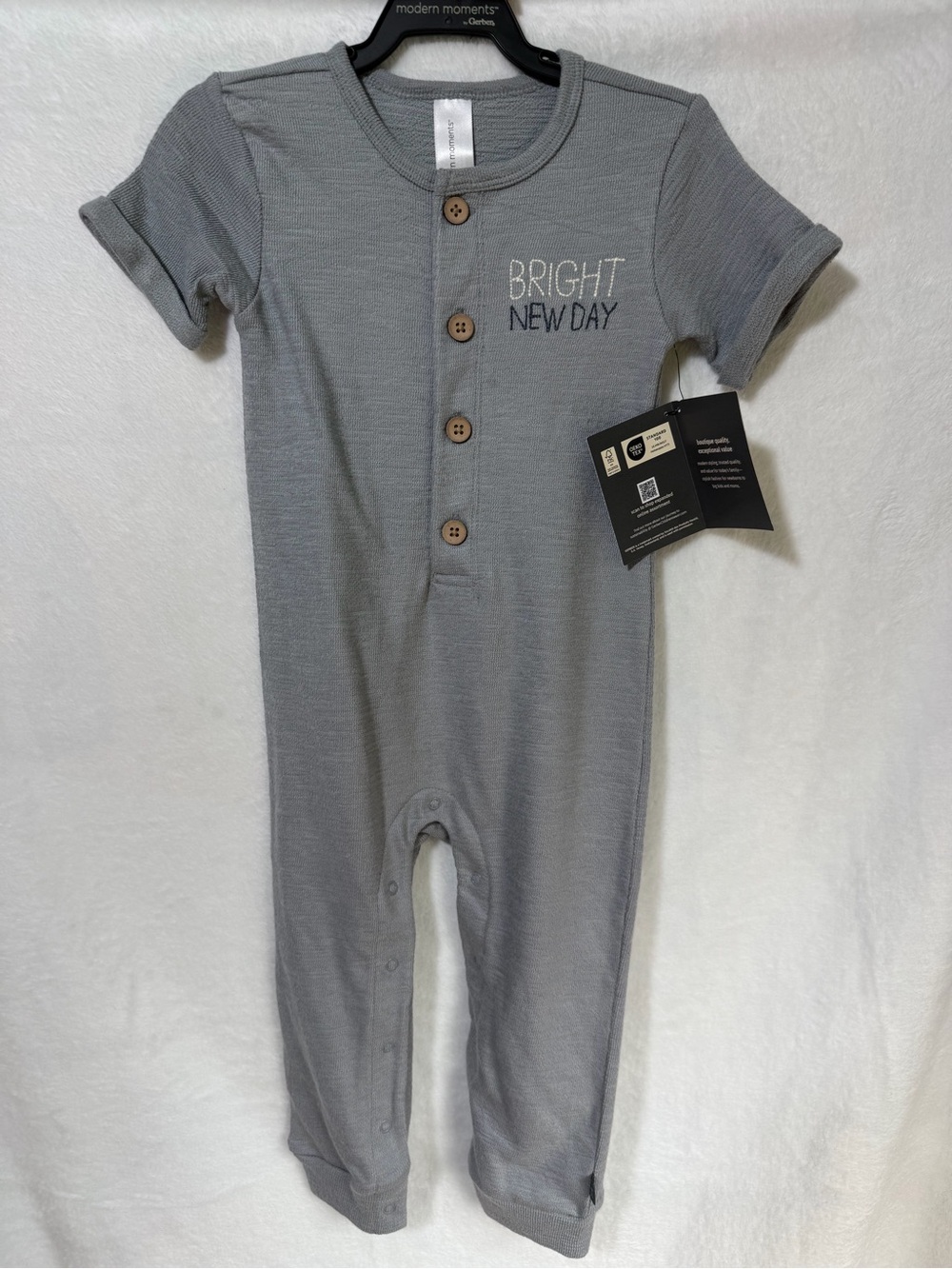 Bright New Day Gray Kids One-Piece Romper
